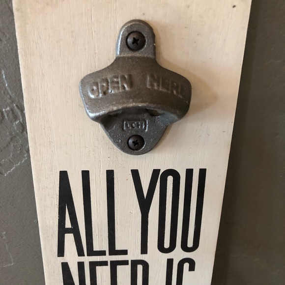 Decor - Wall Bottle Opener All You Need is Beer - Picture 2 of 4